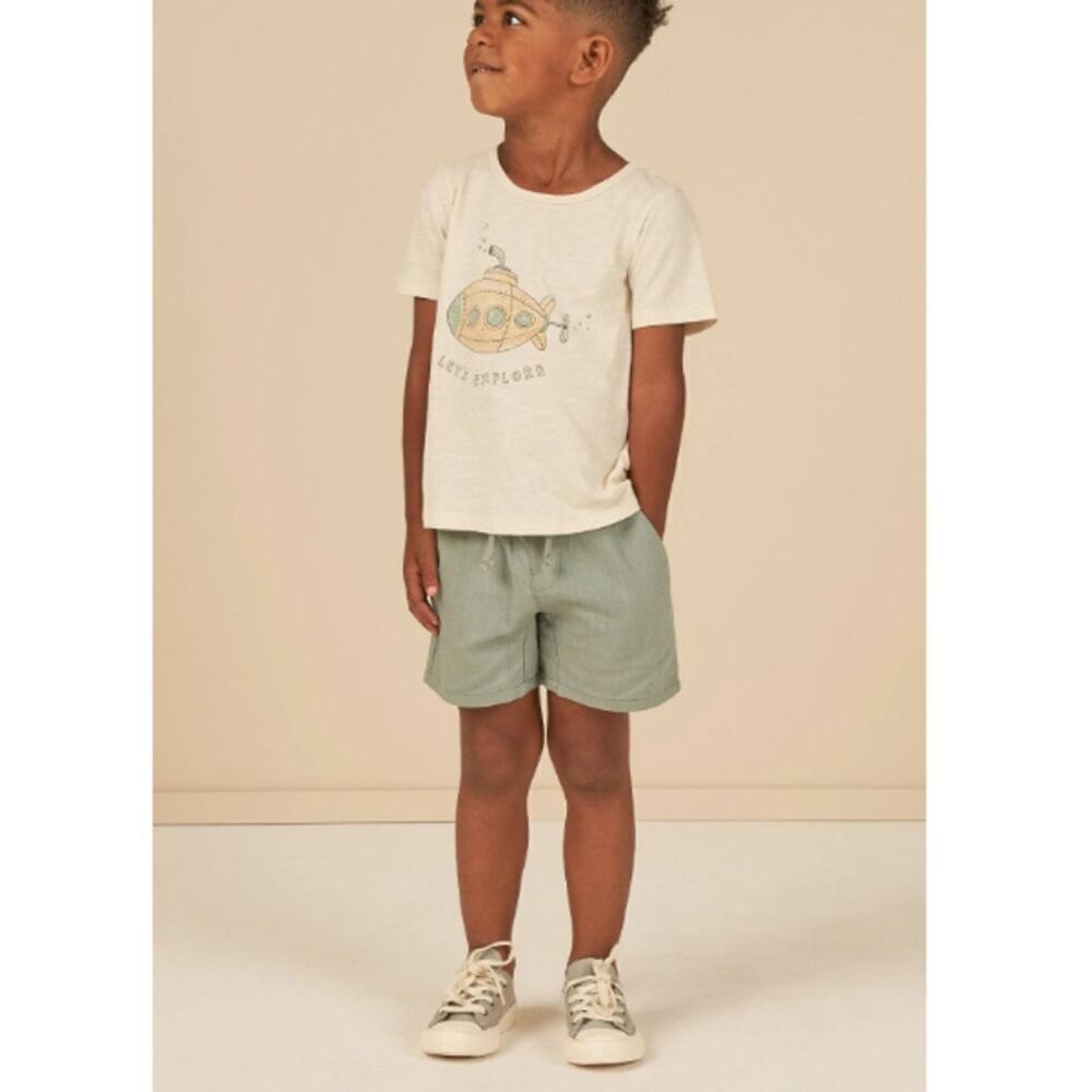 Rylee + Cru Baby Cream Submarine Basic Tee Size 3-6 M